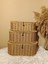 3'lü Rattan Oval Kapaklı Düğmeli Kutu / Organizer / Düzenleyici 6