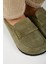 Ziva 2 Kadın Hakiki Deri Loafer Sabo Haki Terlik 3