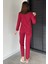 Kadın Baskılı Uzun Kol Bisiklet Yaka Pijama Takımı P-00018716 4