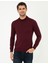 Erkek Bordo Slim Fit Yarım Balıkçı Yaka Basic Triko Kazak 50248552-VR014 3