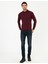 Erkek Bordo Slim Fit Yarım Balıkçı Yaka Basic Triko Kazak 50248552-VR014 5