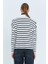 kadın çizgili balıkçı yaka triko kazak 6