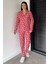 Kadın Desenli Ön Düğmeli Uzun Kol Pijama Takımı P-00018757 1