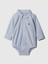 Bebek Mavi Brannan Bear İşlemeli Oxford Bodysuit 3