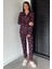 Kadın Ön Düğmeli Uzun Kol Ekose Desenli Pijama Takımı P-00018752 1