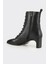 Siyah Deri Kadın Klasik Bot 3