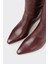 Bordo Deri Kadın Çizme 4