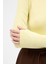 Sarı Premium/Viskoz Yumuşak Kumaşlı Parmak Geçmeli Crop Bluz 8162A 6