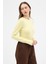 Sarı Premium/Viskoz Yumuşak Kumaşlı Parmak Geçmeli Crop Bluz 8162A 8