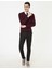 Erkek Bordo Slim Fit V Yaka Basic Triko Kazak 50248554-VR014 5