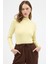 Sarı Yarım Boğaz Uzun Kollu Body 2069 2