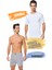 Erkek Kolu Bantlı Sıfır Yaka Atlet ve Desenli Boxer Takım 6'lı Set (12 Parça) SER0004 - SER0007 1