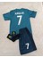 R.e.a.l M.a.d.r.i.d 2018 Cristiano Ronaldo Turkuaz Röveşata Çocuk Forması 4'lü Set (Armalı) 2