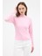 Pembe Yarım Boğaz Uzun Kollu Body 2069 2
