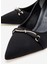 Kadın Ön Aksessuarlı Topuklu Ayakkabı; Siyah Cilt 3