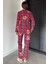 Kadın Ön Düğmeli Uzun Kol Ekose Desenli Pijama Takımı P-00018719 4