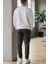 Pamuklu Erkek Jogger Eşofman Altı Antrasit Regular Rahat Kalıp Ipli Cepli Relax Fit Yumuşak 3 Iplik 6