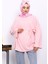 Pudra Bisiklet Yaka Bel Kuşaklı Tunik 1