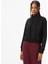 Unıted4 Kadın Siyah Half Zip Sweatshirt.syh 1