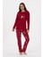 Kadın Bordo Pijama Takım 50318919-VR014 4