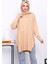 Bisküvi Kazayağı Desenli Soğuk İplik Triko Tunik 1