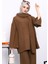 Kahverengi Atkılı Tunik Pantolonlu Fitilli Takım 2