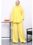 Sarı Atkılı Tunik Pantolonlu Fitilli Takım 1