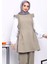 Haki Gömlek Yelek Pantolonlu Üçlü Takım 3