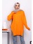Oranj Kazayağı Desenli Soğuk İplik Triko Tunik 1