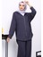 Antrasit Önü Kısa Arkası Uzun Tunik Pantolonlu Takım 3
