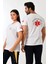 Paramedik Yuvarlak Yaka Penye Kısa Kol Tshirt - Beyaz 1