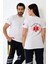 Paramedik Yuvarlak Yaka Penye Kısa Kol Tshirt - Beyaz 2
