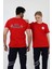 Acil Sağlık Yuvarlak Yaka Penye Kısa Kol Tshirt - Kırmızı 4
