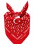 1 Adet Kırmızı Ay Yıldız Türk Bayrağı Temalı Pamuk Kumaş Fular - Bandana - 23 Nisan, 29 Ekim, 4