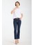 Julia 92 Normal Bey Koyu Rinse Crop Flare Jeans Kadın 1