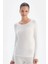 502 Kadın Uzun Kollu O Yaka Termal Üst Içlik-Ekru 1