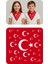10 Adet Kırmızı Ay Yıldız Türk Bayrağı Temalı Pamuk Kumaş Fular - Bandana - 23 Nisan, 29 Ekim 2