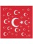 Kırmızı Ay Yıldız Türk Bayrağı Temalı Pamuk Kumaş Fular - Bandana - 23 Nisan, 29 Ekim, 19 Mayıs 2