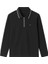 Erkek Siyah Yarım Fermuarlı Modal Kumaş Polo Yaka Sweatshirt 2
