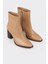 Naturel Deri Kadın Klasik Bot 2
