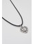 Kalp ve Haç Motifli Kolye - PU Deri İp Zincirli Unisex Gümüş Kaplama - 60 cm 2