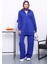 Saks Mavi Taşlı Scuba Tunik Pantolonlu Takım 1