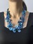 Deniz Kabuğu Mavı Kadın Kolye 24 cm 2