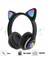 Bluetooth Kablosuz Kulaküstü Kedi Desenli Şık Renkli Sevimli Kulaklık Hafıza Kart ve Aux Girişli 2