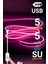 5V USB Neon LED Şerit 5 Metre Pembe | Silikonlu Su Geçirmez Esnek Aydınlatma 4