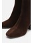Bestyle Iem Kadın Acı Kahve Süet Gerçek Deri Fermuarlı Topuklu Bot 8