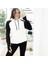 Kadın Panda Üç Iplik Kumaş Kapüşonlu Polar Sweat 65 cm 2