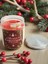 % 100 Doğal Soya Wax Merry Christmas Kokulu Mum -Büyük Boy 210 ml - Kırmızı Güllerle ve Özel Hediye Kutusunda 3