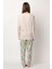 63346 Pembe Çiçek Desenli Pijama Takımı 4