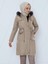 Alpaco Çıkma Kapşonlu Bağcıklı Bondit Kısa Kaban -Taş -Collectıon 1